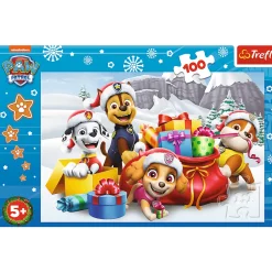 Puzzle 100 el. Psi Patrol, Świąteczny Psi Patrol