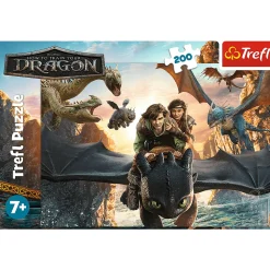 Puzzle 200 el. Szczerbatek i przyjaciele, Jak wytresować smoka