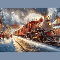 Puzzle 1000 el. USA Collection: Holiday Train