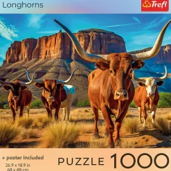 Puzzle 1000 el. USA Collection: Longhorns