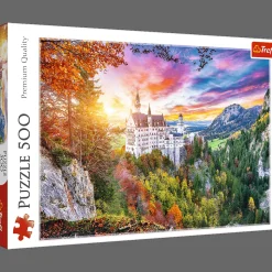 Puzzle 500 el. Widok na zamek Neuschwanstein, Niemcy