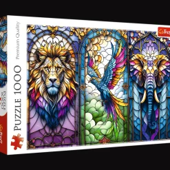 Puzzle 1000 el. Witraż, Zwierzęta