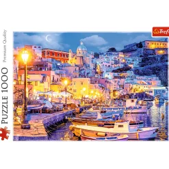 Puzzle 1000 el. Wyspa Procida nocą, Włochy