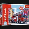 Puzzle 60 el. Wóz strażacki