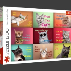 Puzzle 1500 el. Zabawne kocie portrety