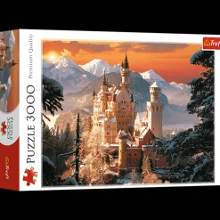Puzzle 3000 el. Zimowy Zamek Neuschwanstein, Niemcy