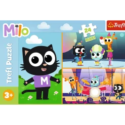 Puzzle 24 maxi Milo, Przygody małego Kotka Milo