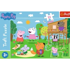 Puzzle 24 maxi Świnka Peppa Zabawy na polanie