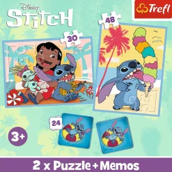Puzzle + Memos 2w1 Lilo & Stitch, Wesoły Dzień