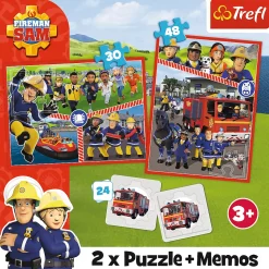 Puzzle + Memos 2w1 Strażak Sam Drużyna Strażaka Sama