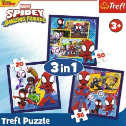 Puzzle 3 w 1 Spidey, Przygody Spidey?a i przyjaciół