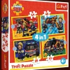 Puzzle 4 w 1 Strażak Sam, Strażak na sygnale