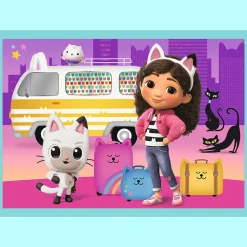 Puzzle 4 w1 Gabby's Dollhouse, Wielka przygoda Gabby