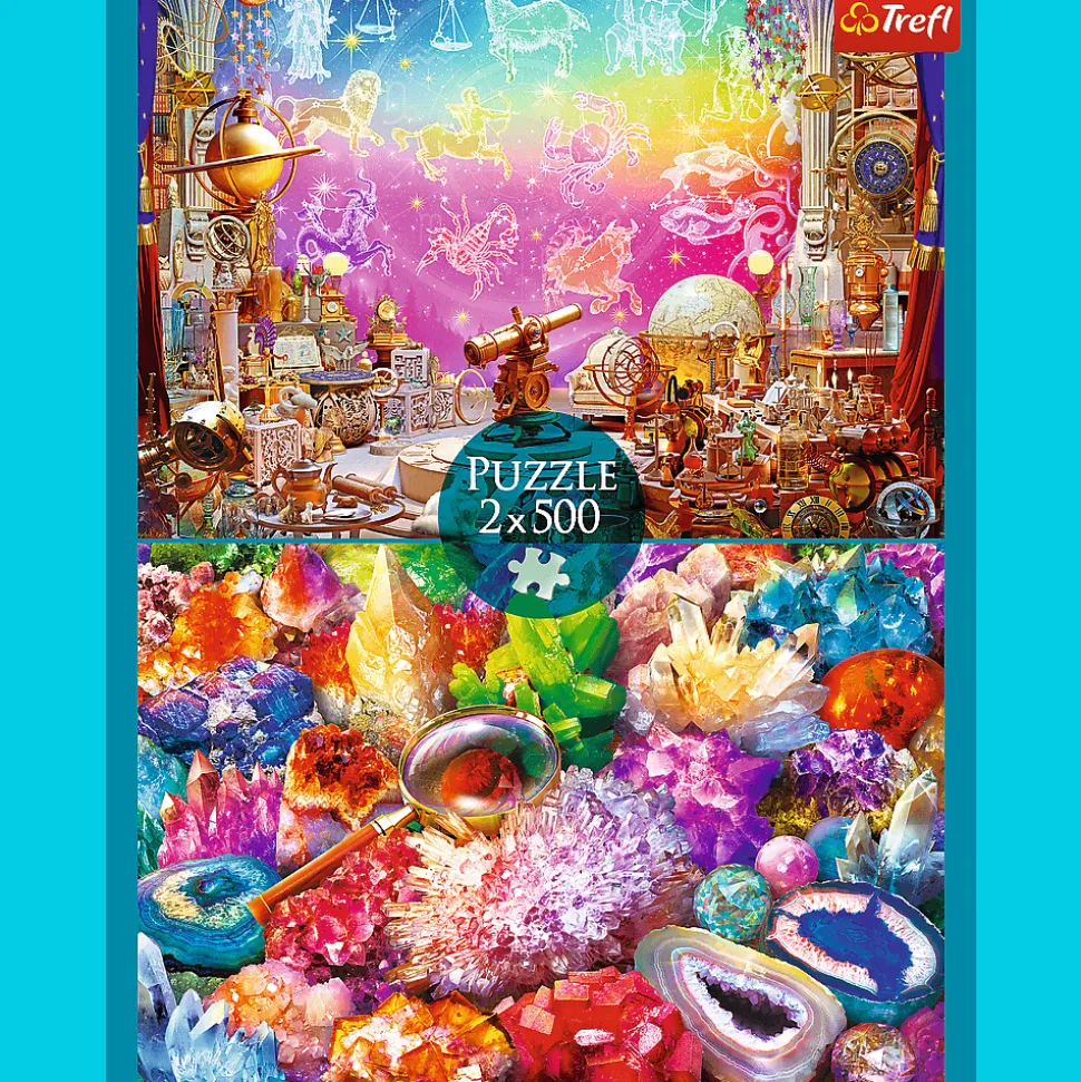 Puzzle 2 x 500 el. Kosmos i kryształy