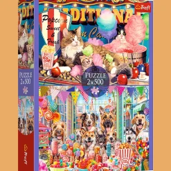 Puzzle 2 x 500 el. Puszyści przyjaciele