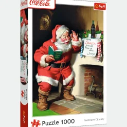 Puzzle Coca-Cola 1000 el. XMAS Mikołaj przy kominku