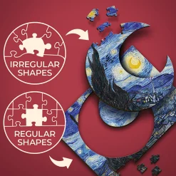 Puzzle drewniane 200 el. Gwiaździsta Noc, Vincent van Gogh