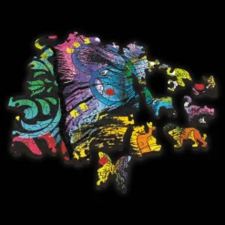 Puzzle drewniane 501 el. Kolorowy szczeniak