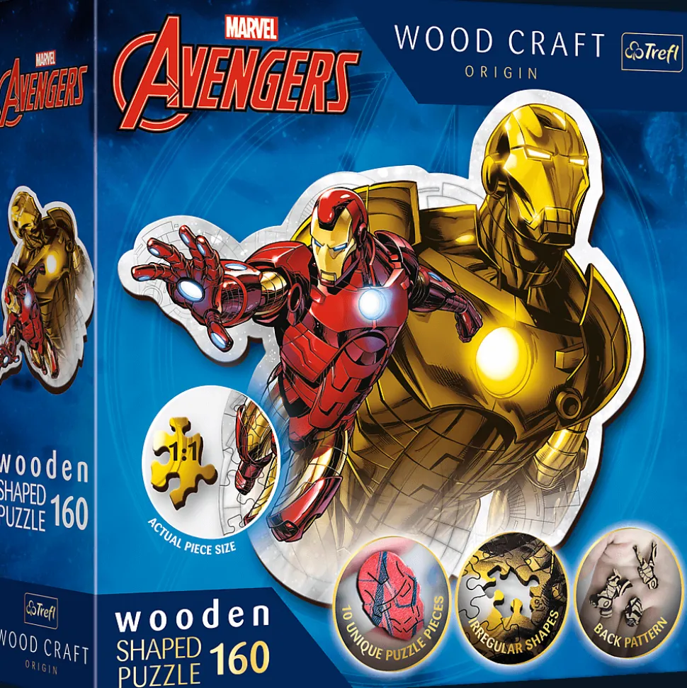 Puzzle drewniane Avengers 160 el. Odważny Iron Man