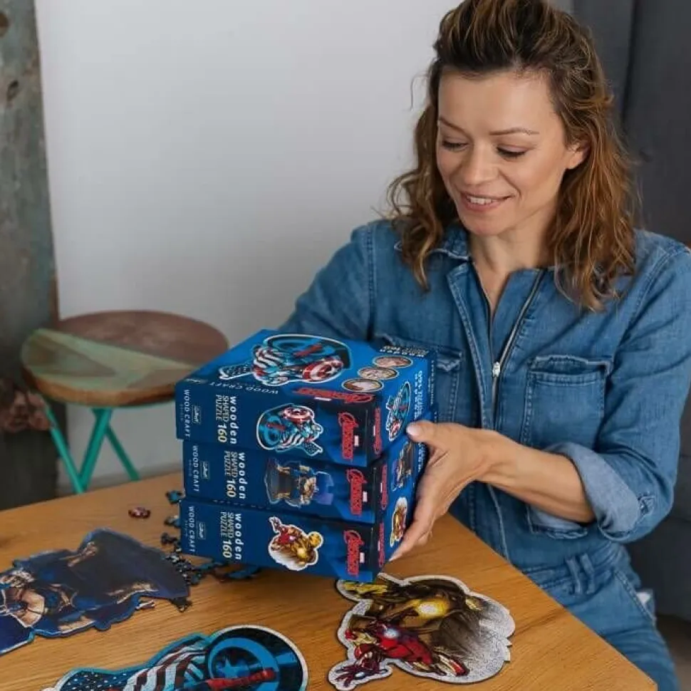 Puzzle drewniane Avengers 160 el. Odważny Iron Man
