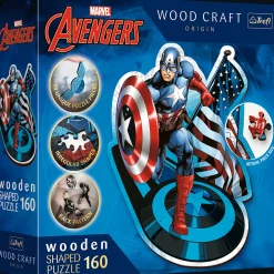 Puzzle drewniane Avengers 160 el. Nieustraszony Kapitan Ameryka
