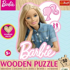 Puzzle drewniane Barbie 50 el. Ulubiona modna Barbie