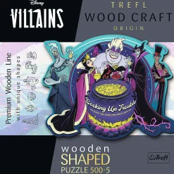Puzzle drewniane Disney 500+5 el. Złoczyńcy: Przepis na kłopoty