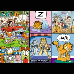Puzzle Garfield 4 x 250 el. Garfield nie lubi poniedziałków