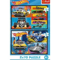 Puzzle Hot Wheels 2 x 70 el. Samochodziki