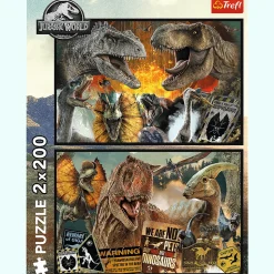 Puzzle Jurassic World 2 x 200 el. Prehistoryczny świat