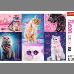 Puzzle neonowe 1000 el. Super koty