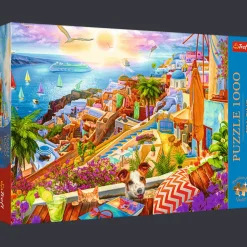 Puzzle Premium Plus Quality 1000 el. Tea Time: Z wizytą na Santorini