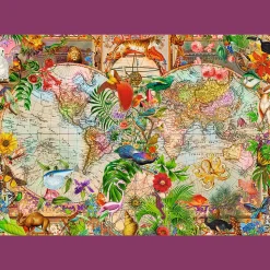 Puzzle Premium Plus Quality 1000 el. Tea Time: Antyczna mapa świata