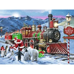 Puzzle Premium Plus Quality 1000 el. Świąteczny pociąg