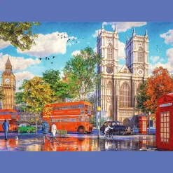 Puzzle Premium Plus Quality 1000 el. Tea Time: Widok na Londyn