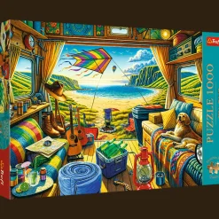 Puzzle Premium Plus Quality 1000 el. Tea Time: Kamperem w podróży