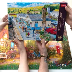 Puzzle Premium Plus Quality 1000 el. Tea Time: Dworzec kolejowy