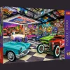 Puzzle Premium Plus Quality 1000 el. Tea Time: Garaż kolekcjonera samochodów