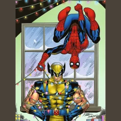 Puzzle Premium Plus Quality Marvel 1000 el. Spider-Man & Wolverine: Święta