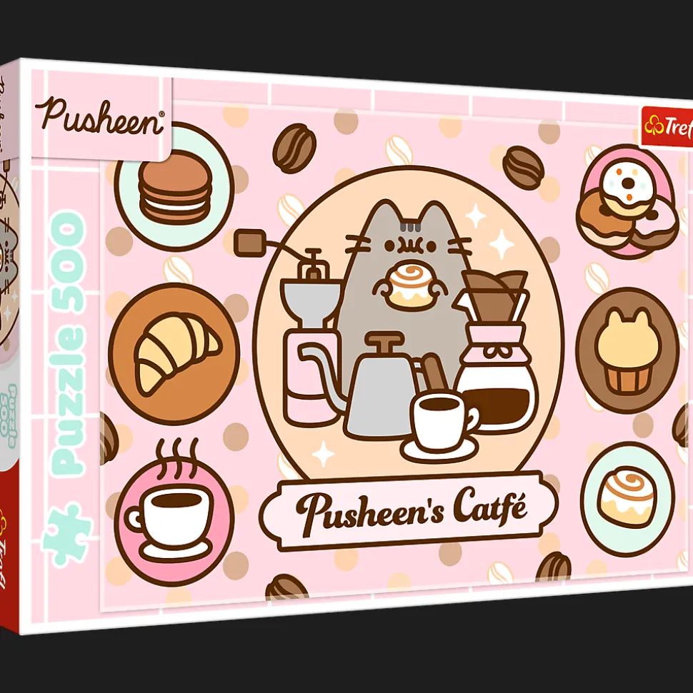 Puzzle Pusheen 500 el. Pusheen w kawiarni