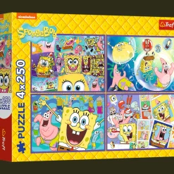 Puzzle SpongeBob 4 x 250 el. Szalony świat SpongeBoba