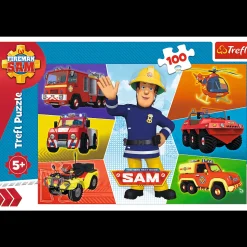Puzzle Strażak Sam 100 el. Pojazdy Strażaka Sama