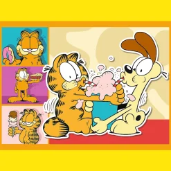 Puzzle 4w1 - Garfield kocha lazanię