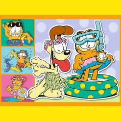 Puzzle 4w1 - Garfield kocha lazanię