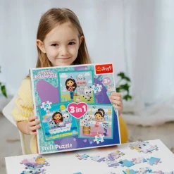 Puzzle 3w1 Gabby's Dollhouse, Aktywności Gabby