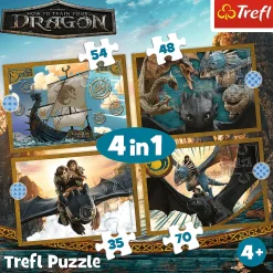 Puzzle 4w1 Jak wytresować smoka, Smocze dni