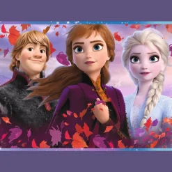 Puzzle 4w1 Kraina Lodu Podróż w nieznane