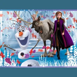 Puzzle 4w1 Kraina Lodu Podróż w nieznane