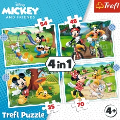 Puzzle 4w1 Myszka Miki Fajny dzień Mickiego