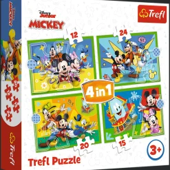 Puzzle 4w1 Myszka Miki Wśród przyjaciół